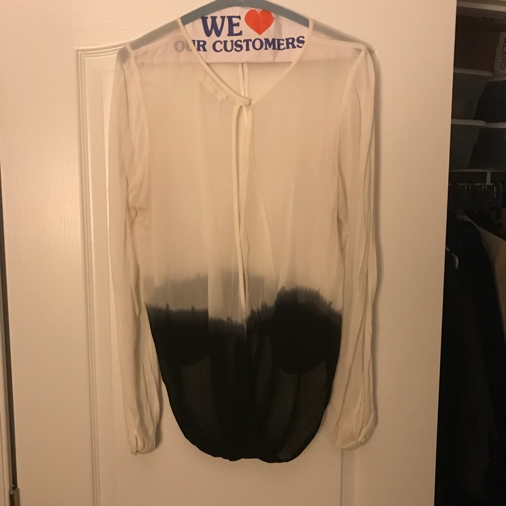 Blouse, black and white, medium